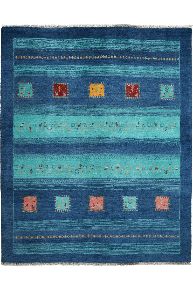 Gabbeh Sonnat · Handgeknüpft – Bunt, 193x154 cm
