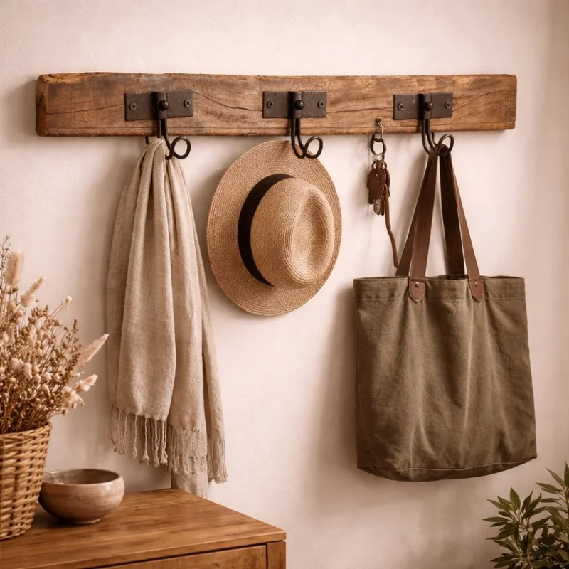 Massive Garderobe VECCHIO 60cm natural recyceltes Holz