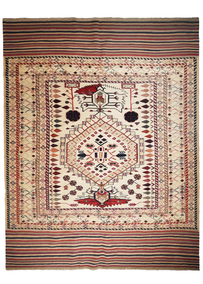 Kelim Belutch · Handgewebt – Beige, 282x217 cm