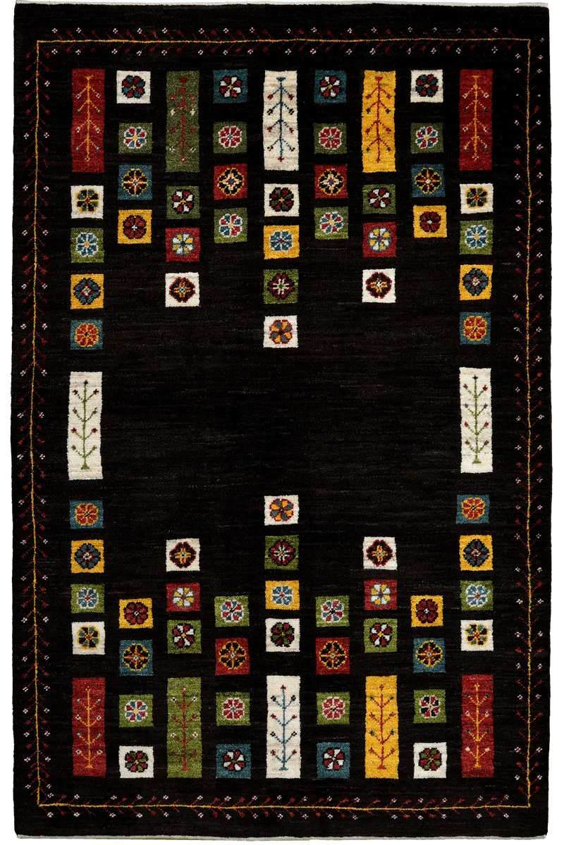 Rizbaf · Handgeknüpft – Schwarz, 184x119 cm