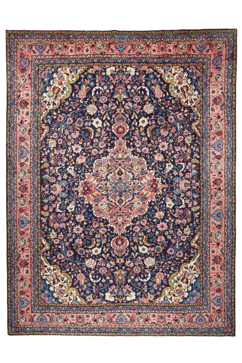 Mehreban · Handgeknüpft – Blau, 347x260 cm