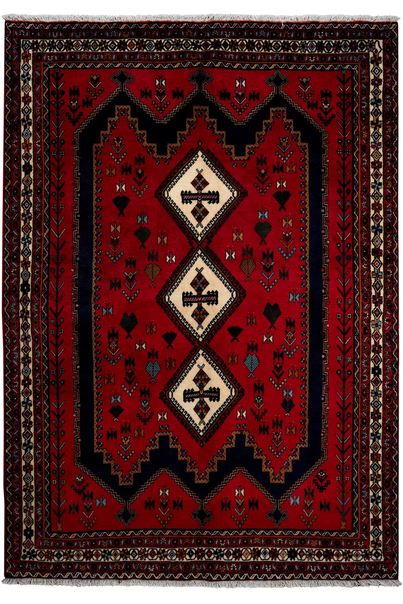 Afshar · Handgeknüpft – Rot, 234x163 cm