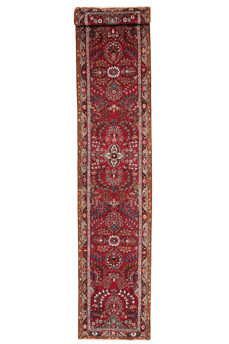 Mehreban · Handgeknüpft – Rot, 413x83 cm