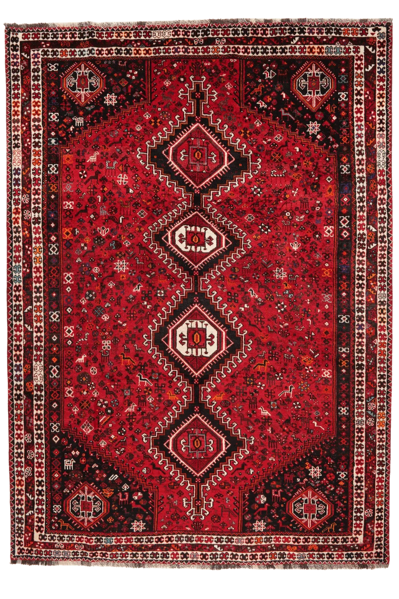 Shiraz · Handgeknüpft – Rot, 318x227 cm