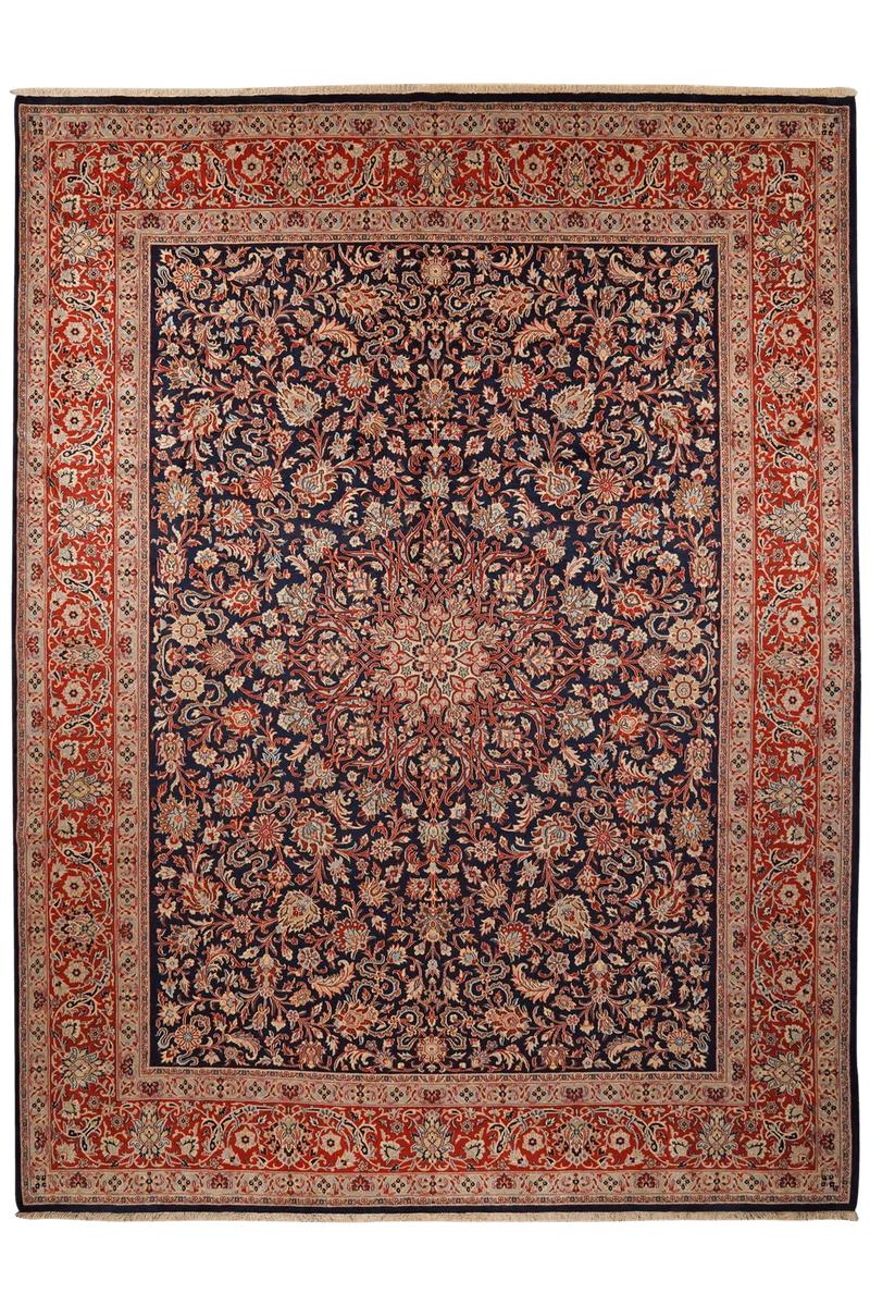 Kirman · Handgeknüpft – Blau, 400x300 cm