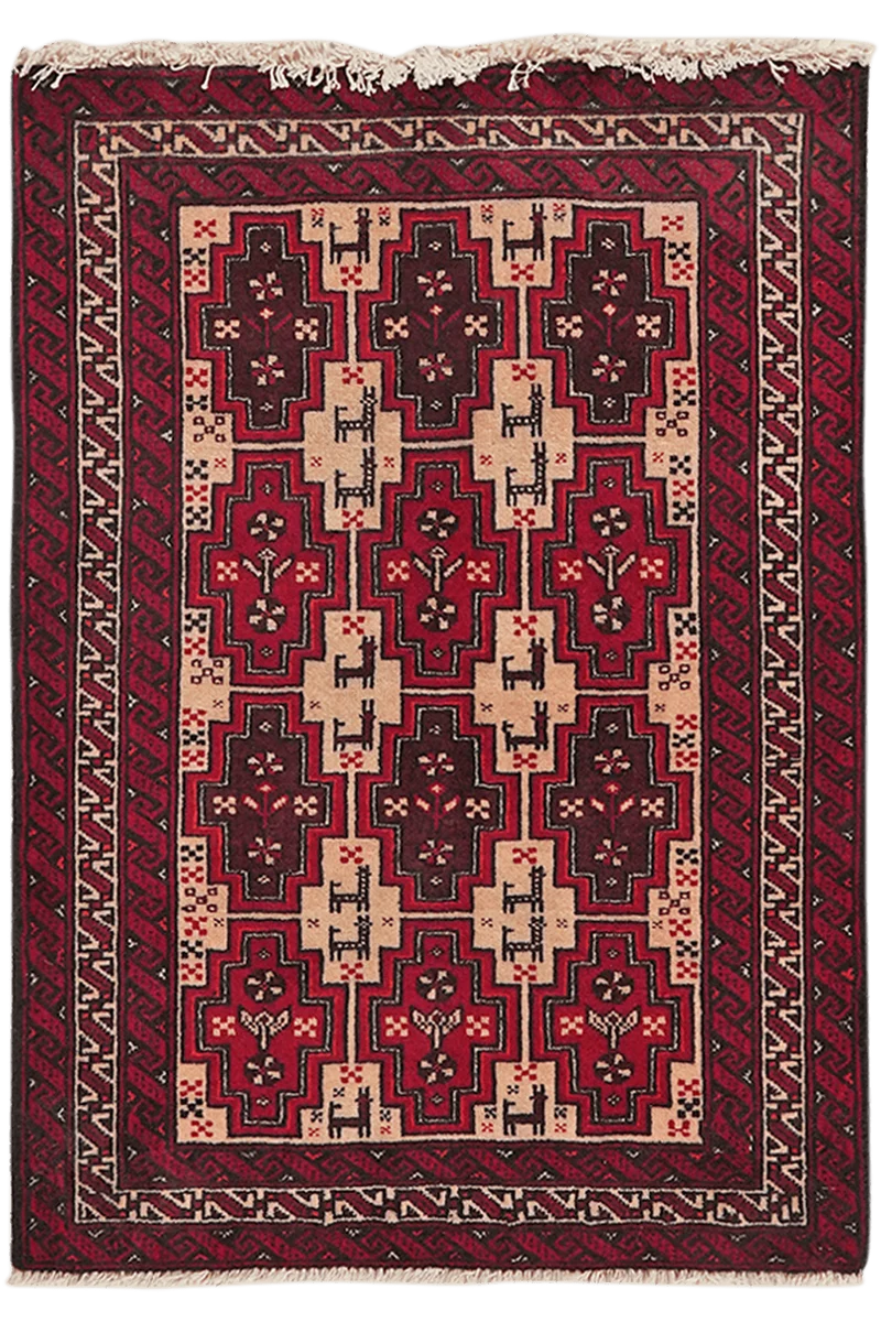 Belutch · Handgeknüpft – Bunt, 85x60 cm