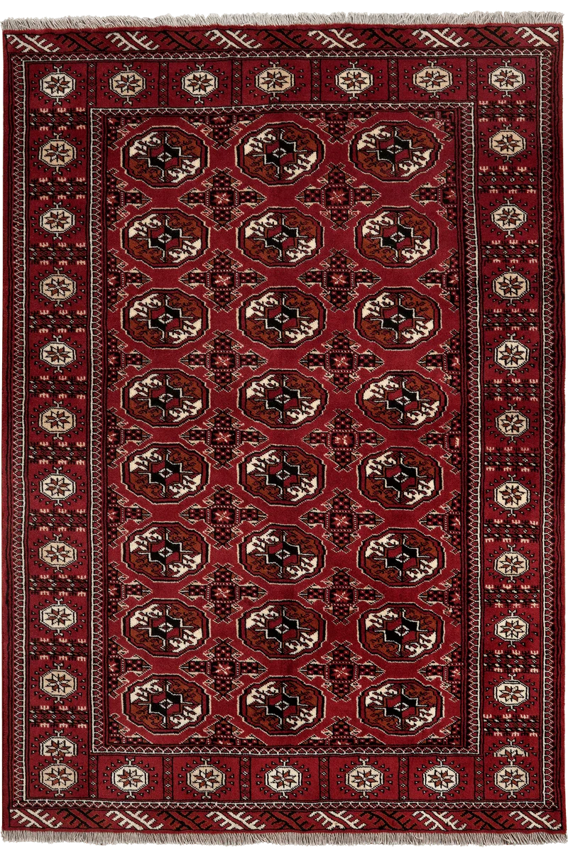 Turkman · Handgeknüpft – Rot, 194x135 cm