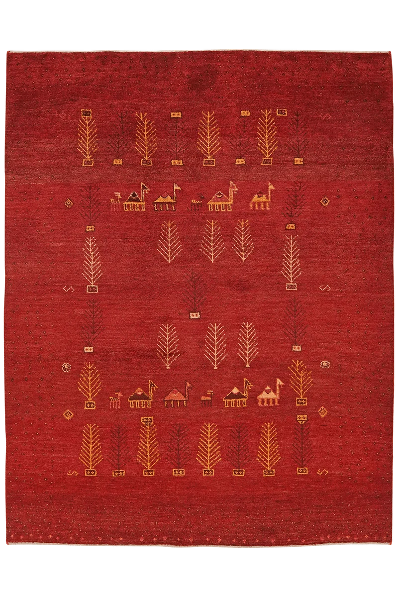 Rizbaf · Handgeknüpft – Rot, 192x149 cm