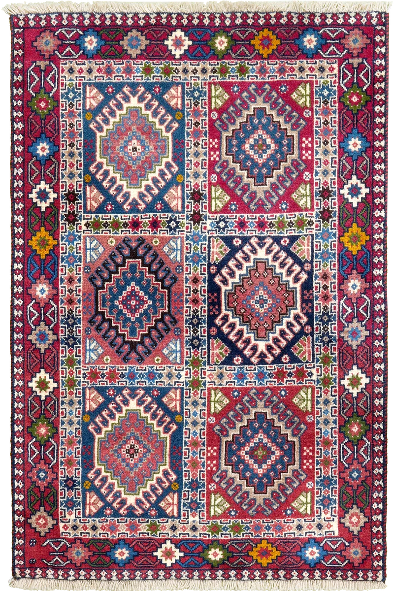 Yalameh · Handgeknüpft – Bunt, 126x80 cm