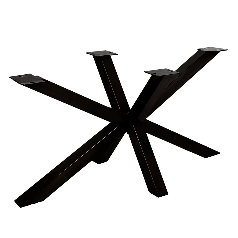Esstischgestell DIVE-MIKADO 150cm Schwarz Stahl pulverbeschichtet