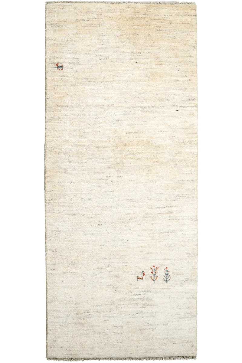 Gabbeh · Handgeknüpft – Beige, 207x88 cm