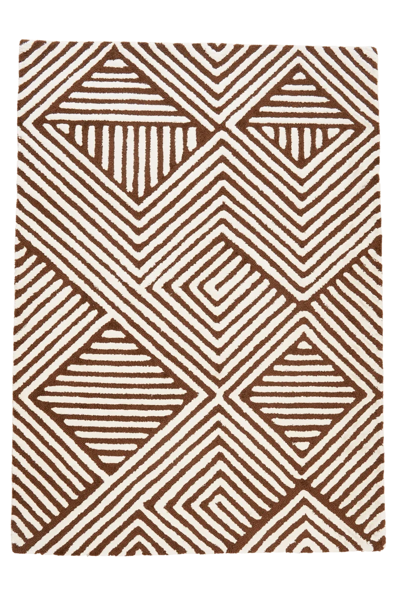 Maze · Handgeknüpft – Braun, 200x300 cm