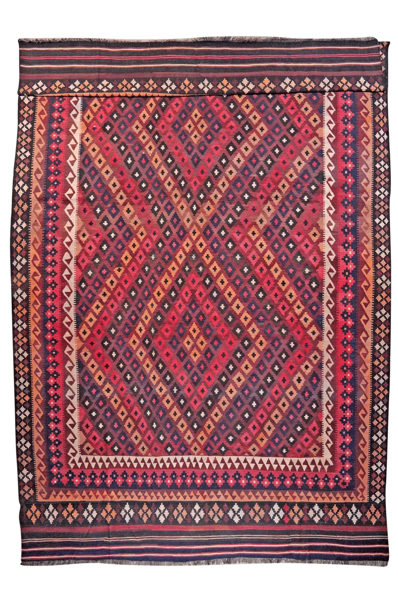 Kelim Belutch Old · Handgewebt – Rot, 515x314 cm