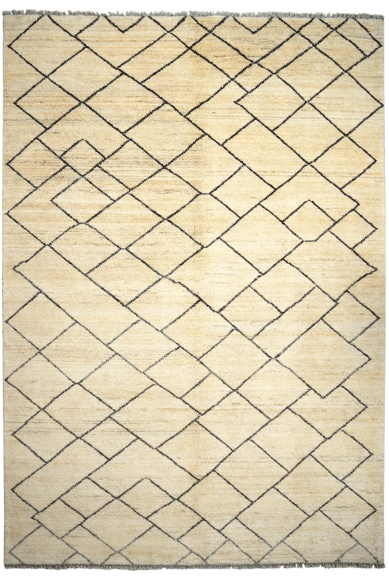 Gabbeh Basi · Handgeknüpft – Beige, 246x171 cm