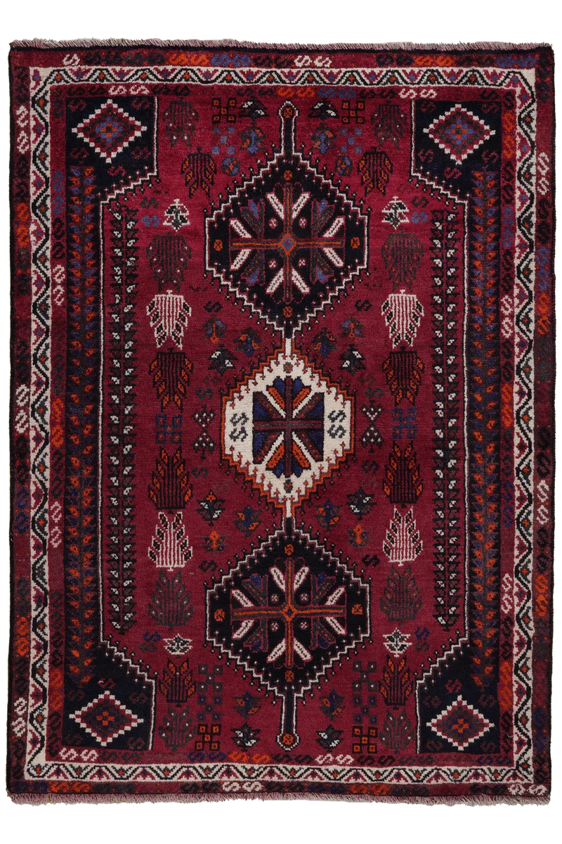 Gashgai · Handgeknüpft – Rot, 162x117 cm