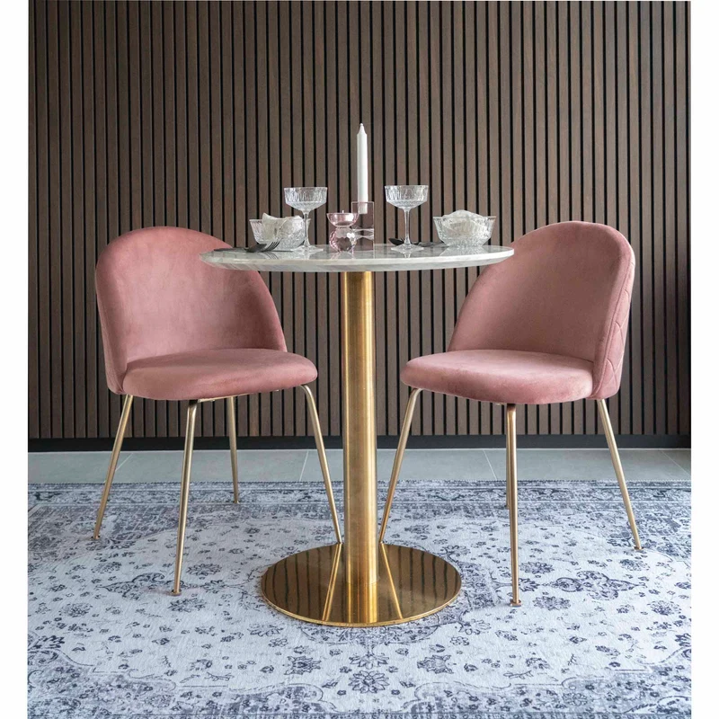 Stylischer Esstisch ZANOL in Marmor-Look ca. D70cm