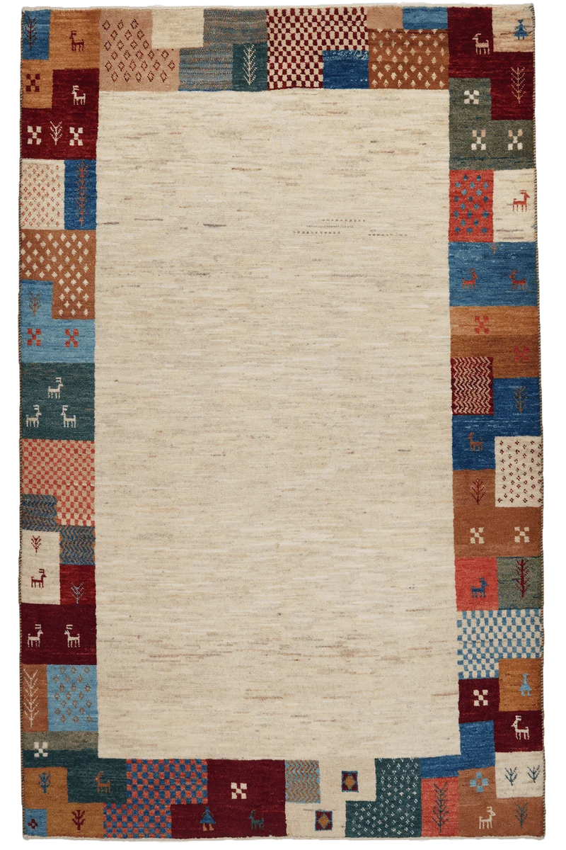 Rizbaf · Handgeknüpft – Beige, 194x122 cm