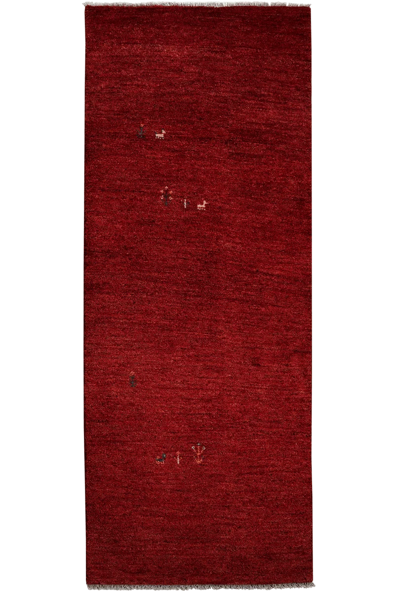 Gabbeh · Handgeknüpft – Rot, 225x85 cm