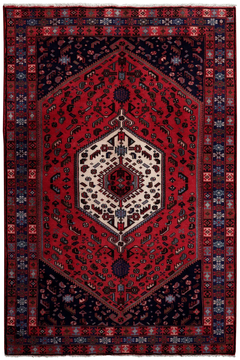 Khamseh · Handgeknüpft – Rot, 200x132 cm