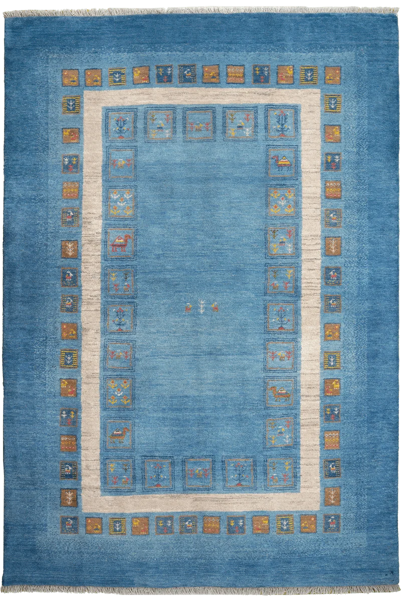 Rizbaf · Handgeknüpft – Blau, 247x169 cm