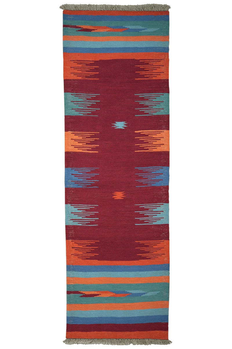 Kelim Gashgai · Handgewebt – Bunt, 201x61 cm