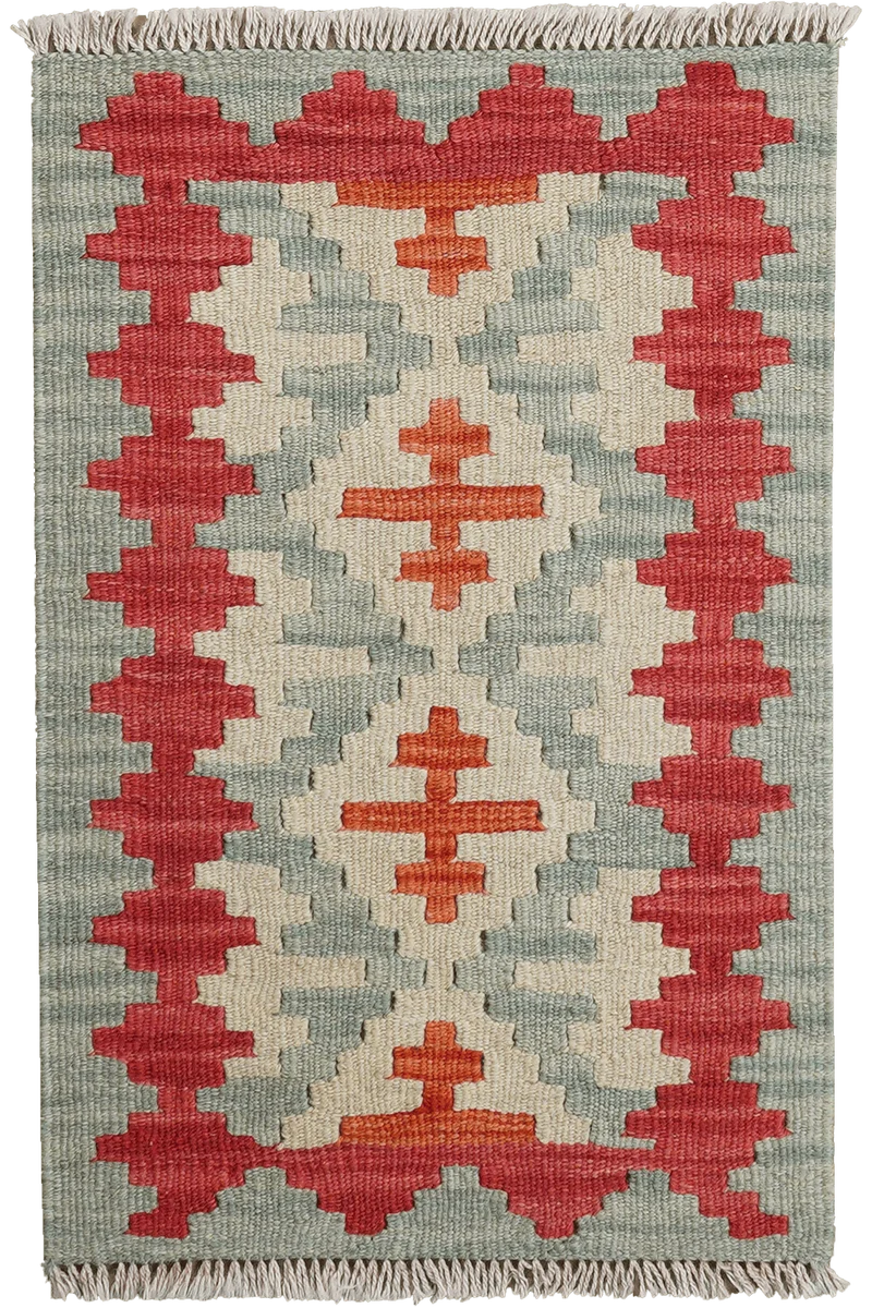 Kelim Gashgai · Handgewebt – Beige, 66x43 cm