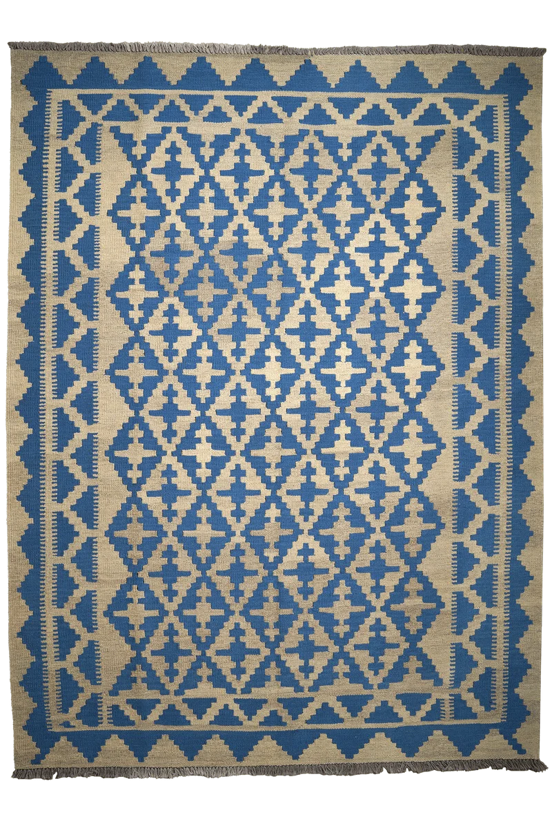 Kelim Gashgai · Handgewebt – Blau, 237x176 cm