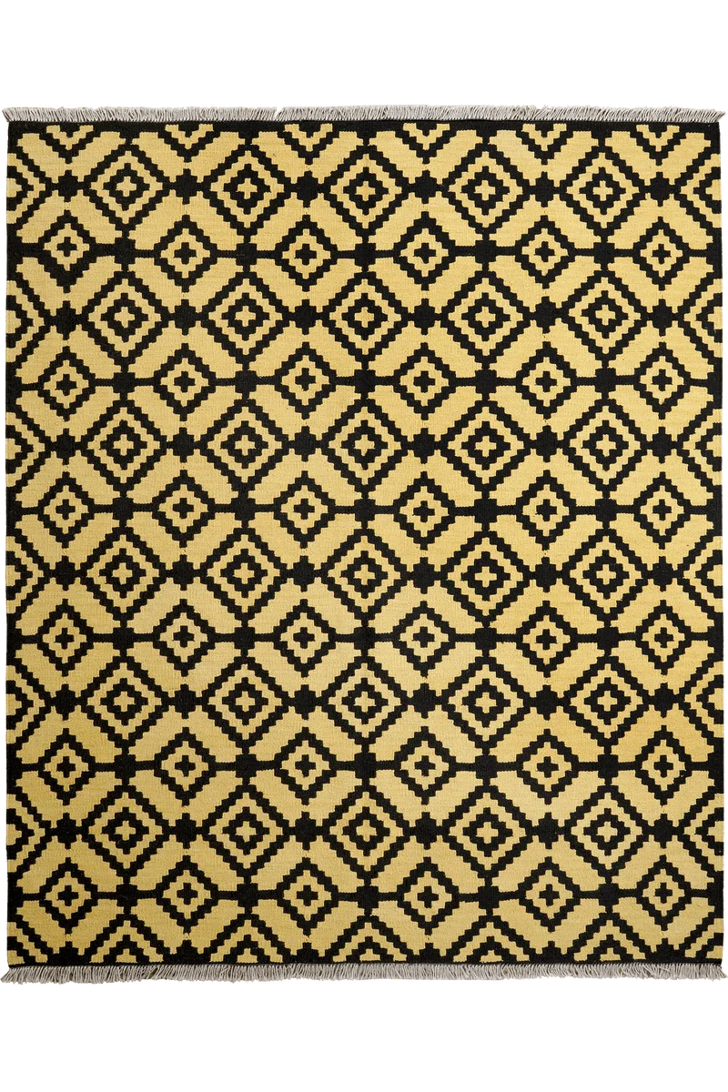 Kelim Gashgai · Handgewebt – Schwarz, 192x157 cm