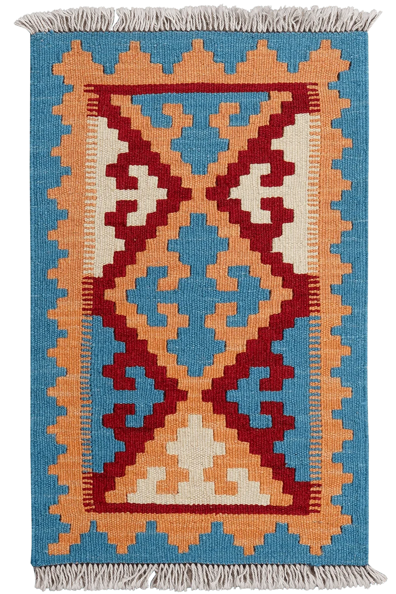 Kelim Gashgai · Handgewebt – Rot, 66x42 cm