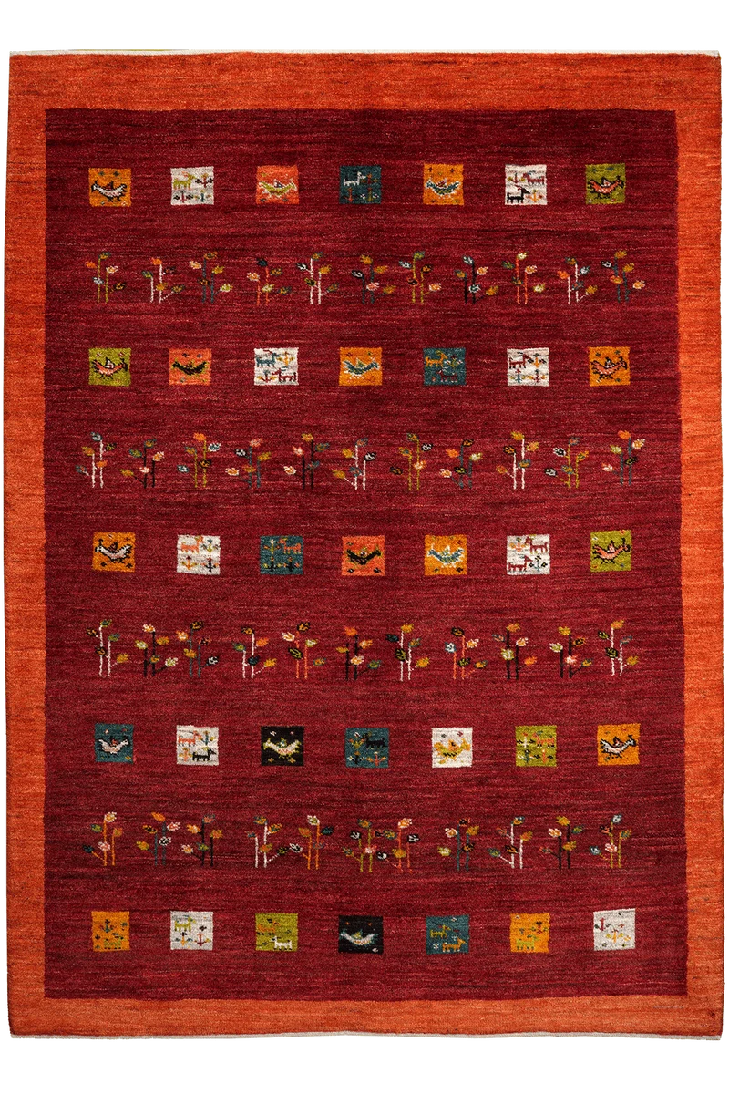 Rizbaf · Handgeknüpft – Rot, 201x146 cm
