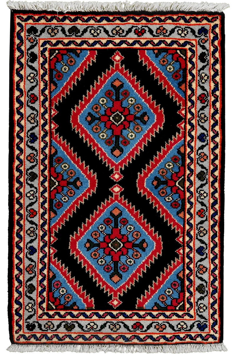 Hamadan · Handgeknüpft – Blau, 96x63 cm