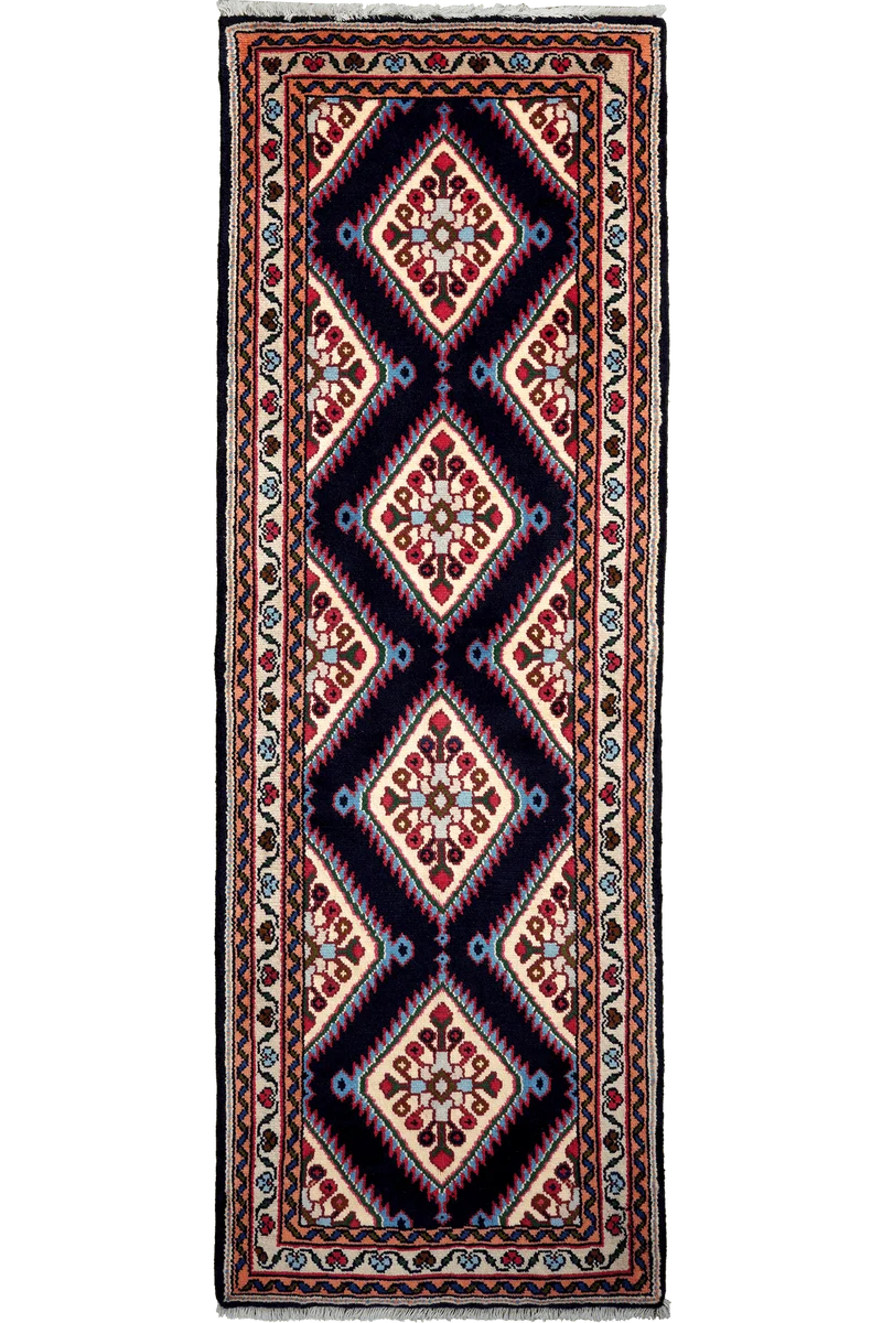 Hamadan · Handgeknüpft – Blau, 204x70 cm