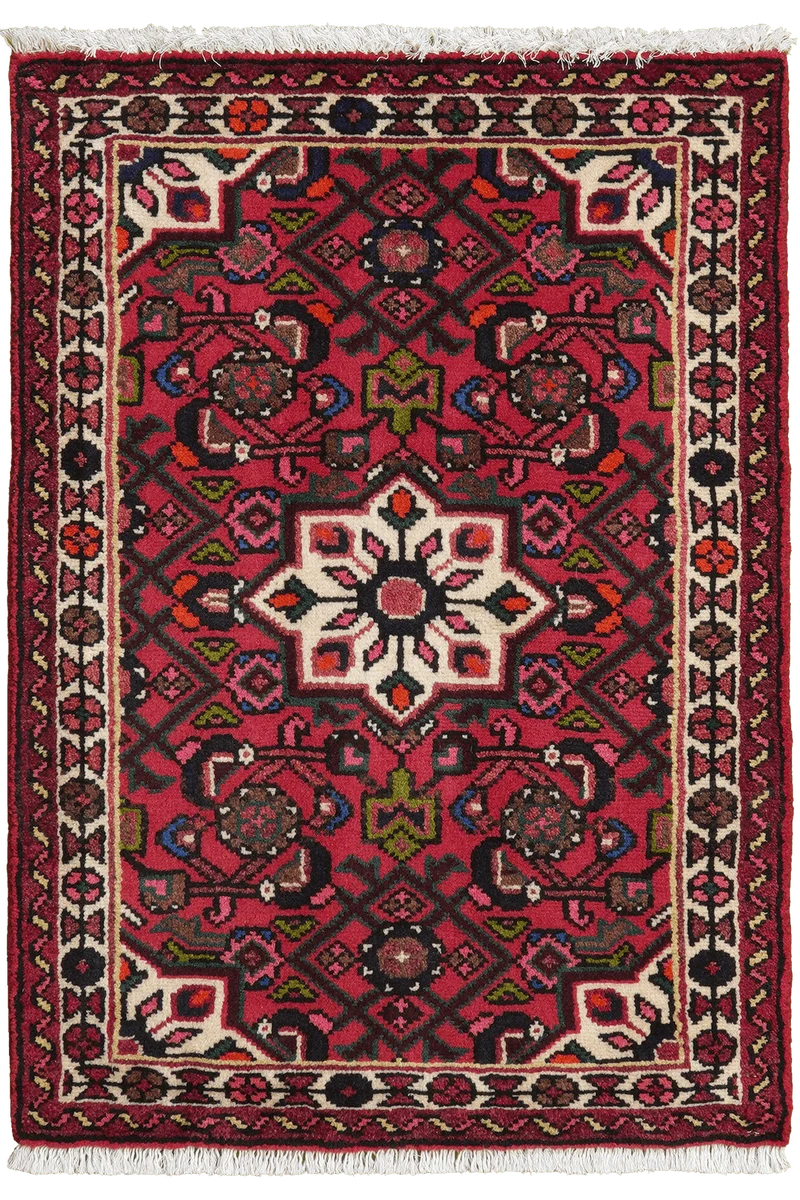Hosseinabad · Handgeknüpft – Rot, 90x64 cm