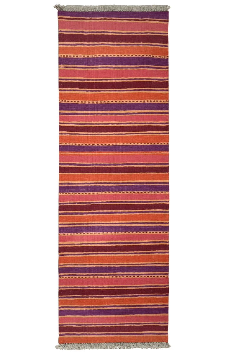 Kelim Gashgai · Handgewebt – Bunt, 195x63 cm
