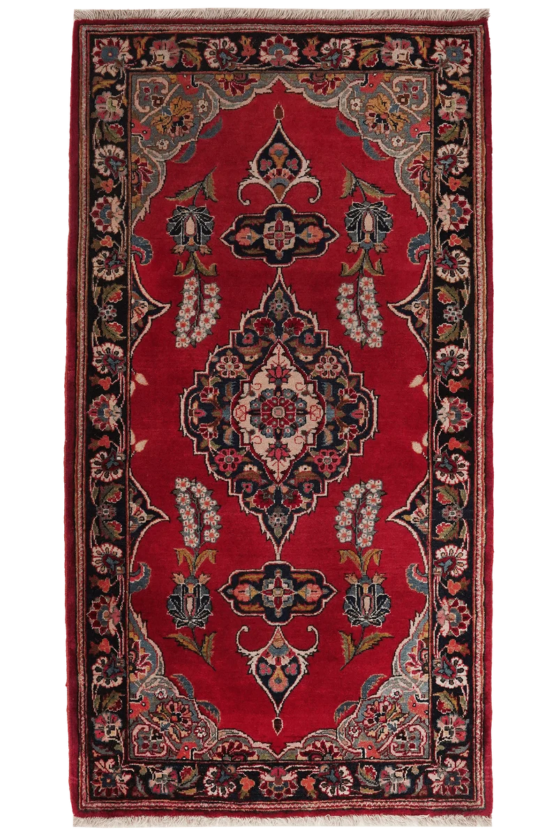 Kashan · Handgeknüpft – Rot, 127x66 cm