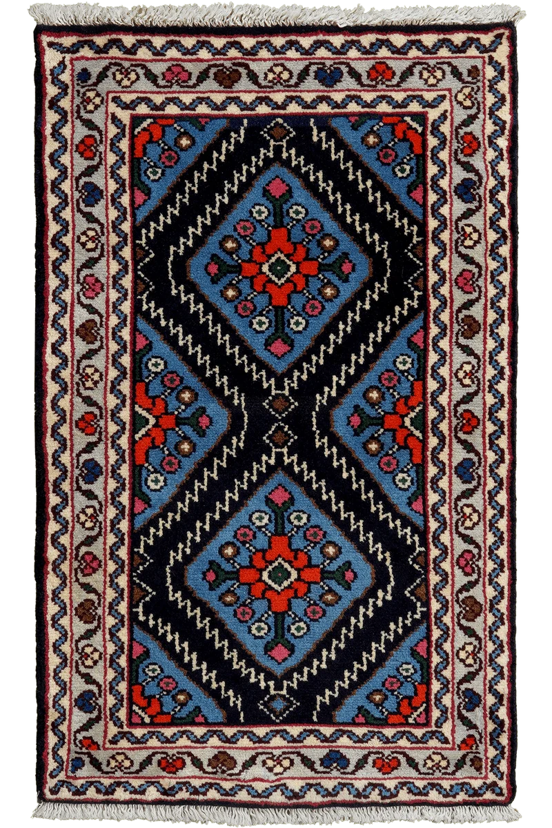 Hamadan · Handgeknüpft – Blau, 94x57 cm