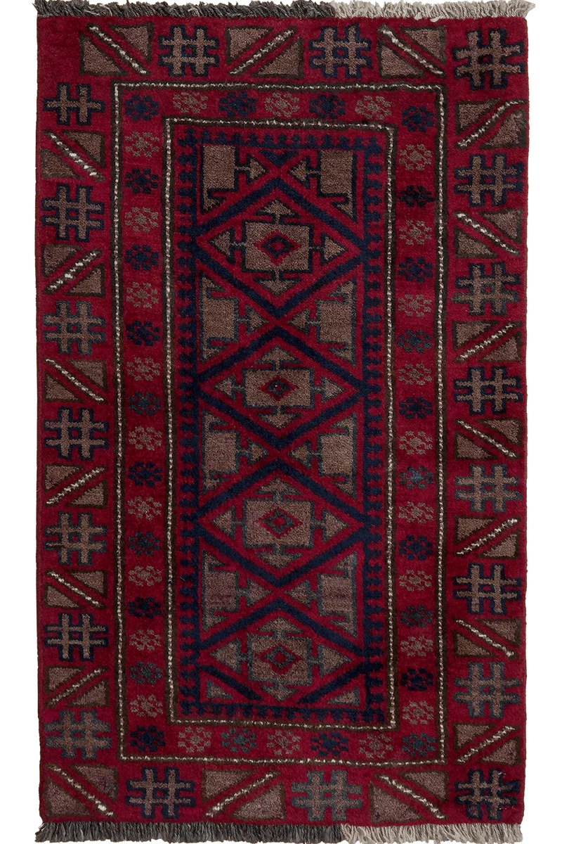Belutch · Handgeknüpft – Bunt, 94x57 cm
