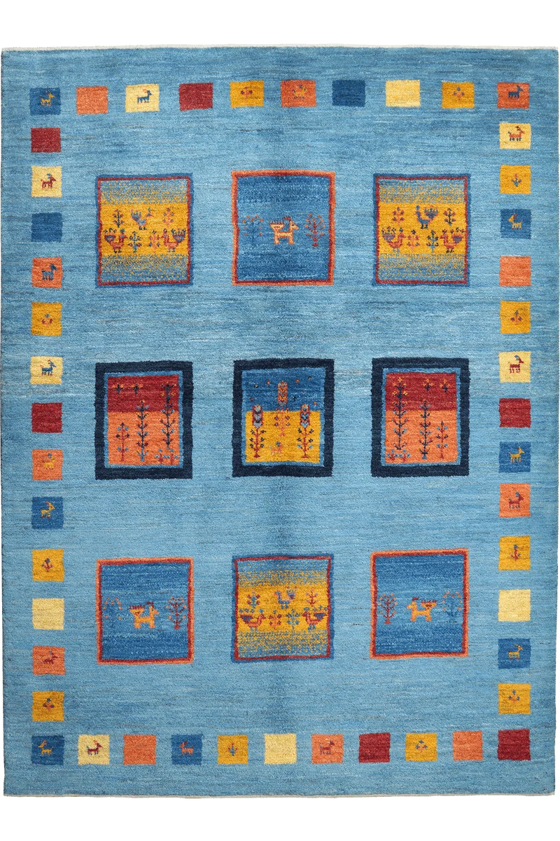 Rizbaf · Handgeknüpft – Blau, 204x150 cm