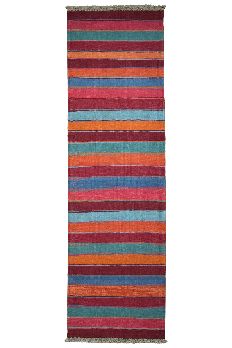 Kelim Gashgai · Handgewebt – Bunt, 213x62 cm