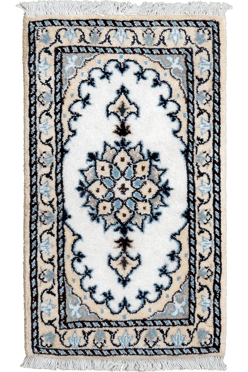 Nain 12La · Handgeknüpft – Beige, 65x38 cm