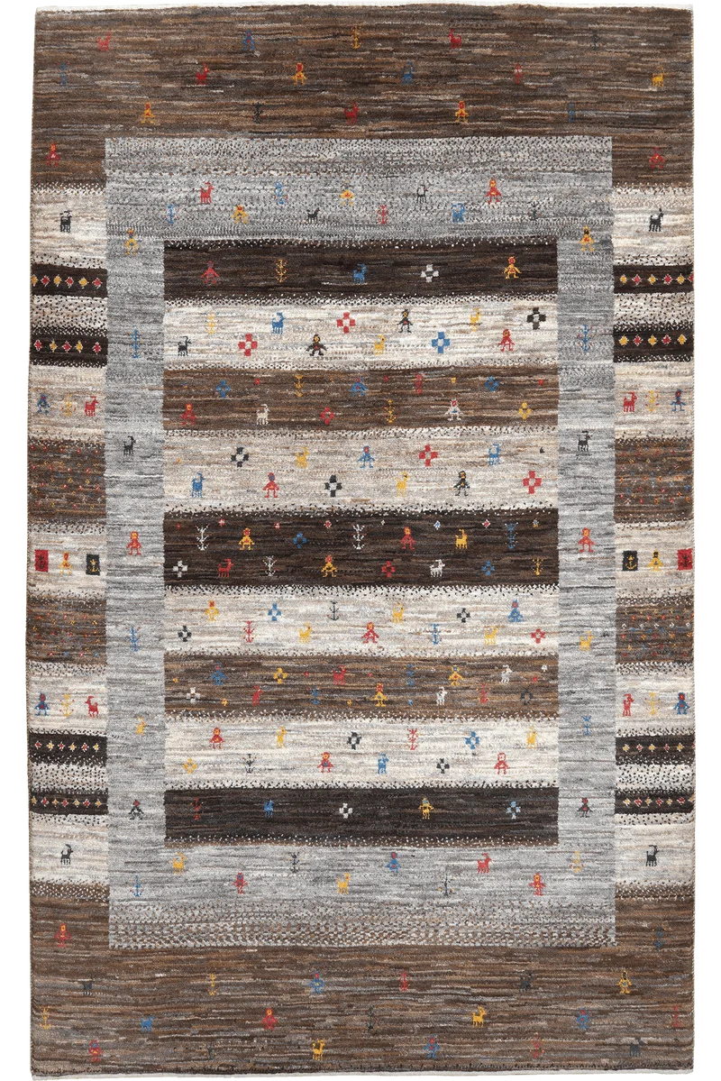 Rizbaf · Handgeknüpft – Braun, 193x123 cm