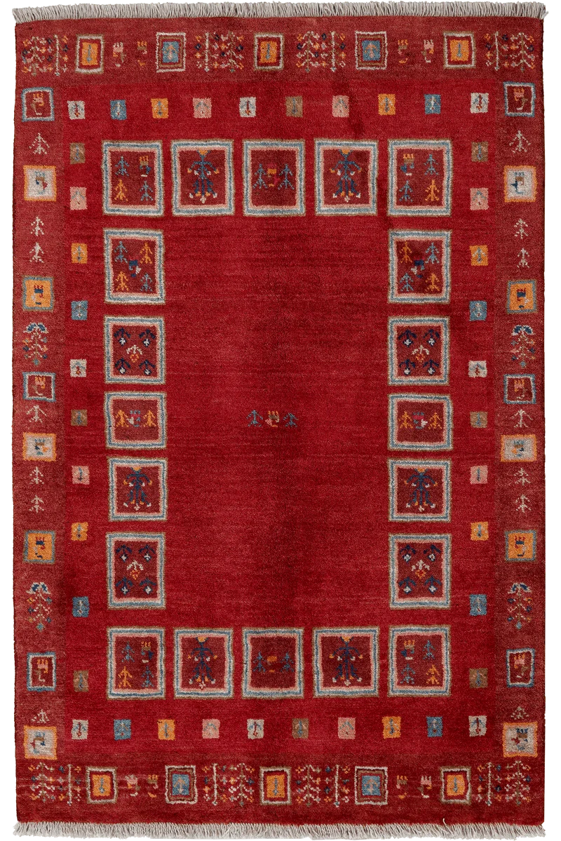 Rizbaf · Handgeknüpft – Rot, 158x103 cm