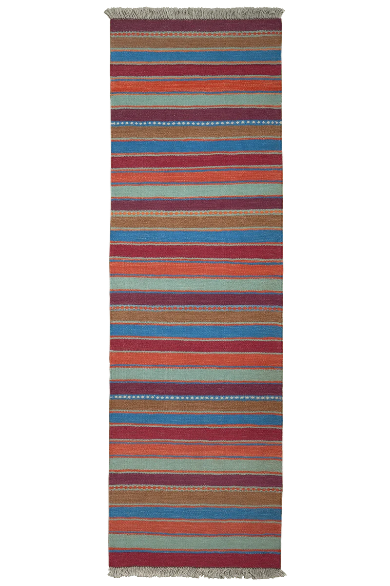 Kelim Gashgai · Handgewebt – Bunt, 202x62 cm