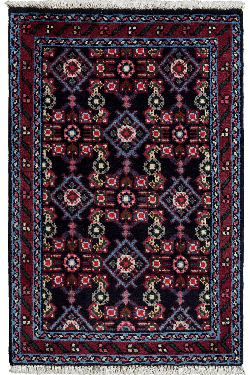 Hamadan · Handgeknüpft – Blau, 89x58 cm