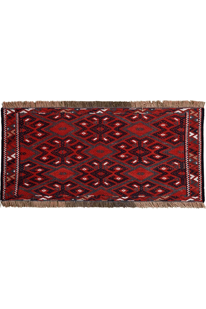 Kelim Turkman · Handgewebt – Bunt, 39x85 cm