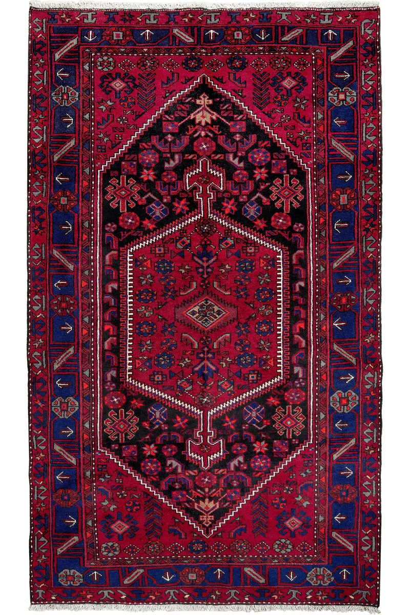 Khamseh · Handgeknüpft – Schwarz, 259x151 cm