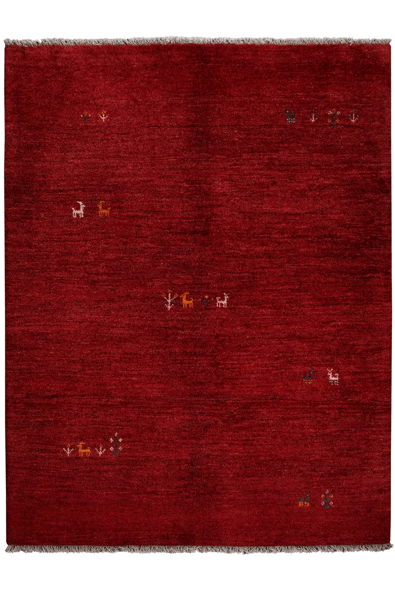 Gabbeh · Handgeknüpft – Rot, 193x150 cm