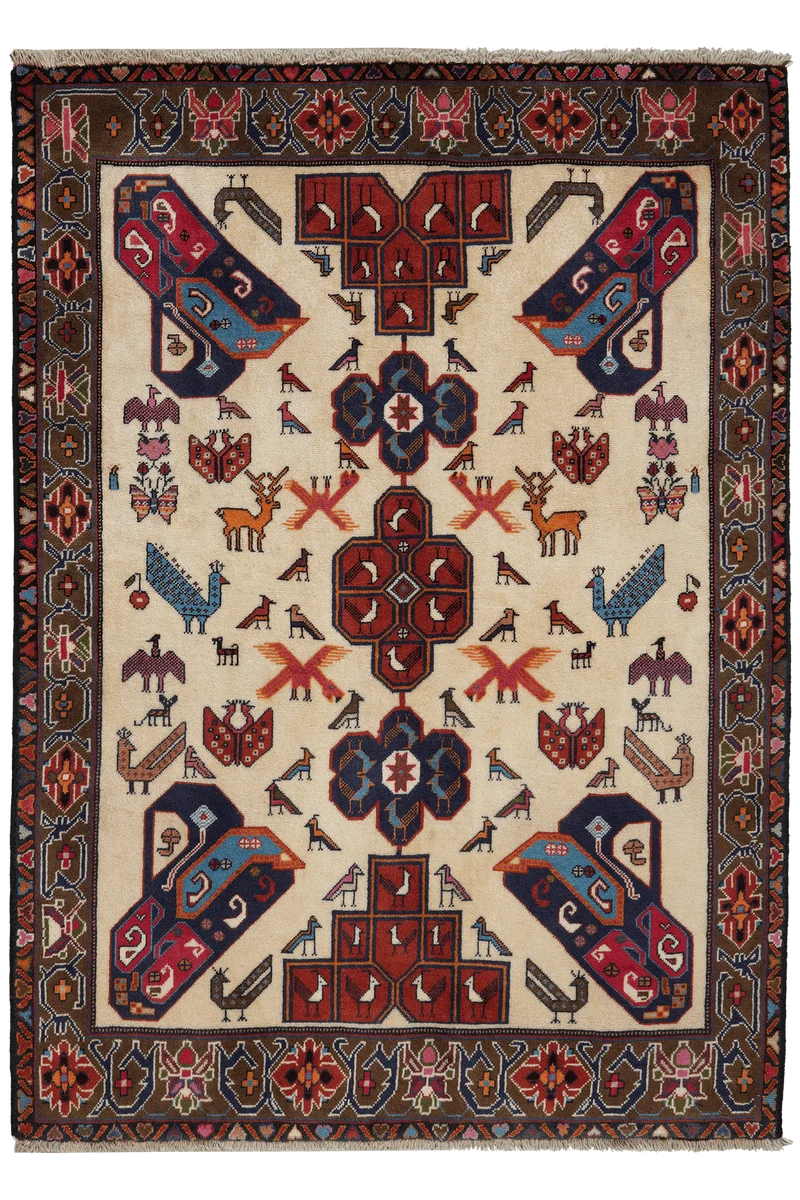 Afshar · Handgeknüpft – Beige, 152x108 cm