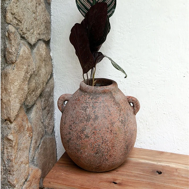 Deko-Vase LOTTA Antik-Braun ca. H30cm