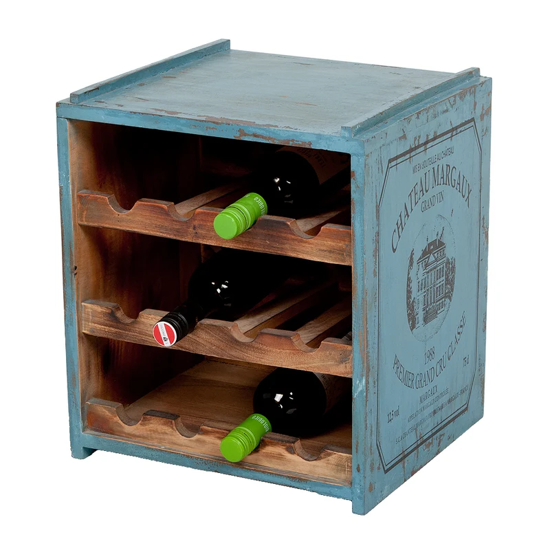 Flaschenbox SURAT Blue Fregata ca. H40cm Weinregal